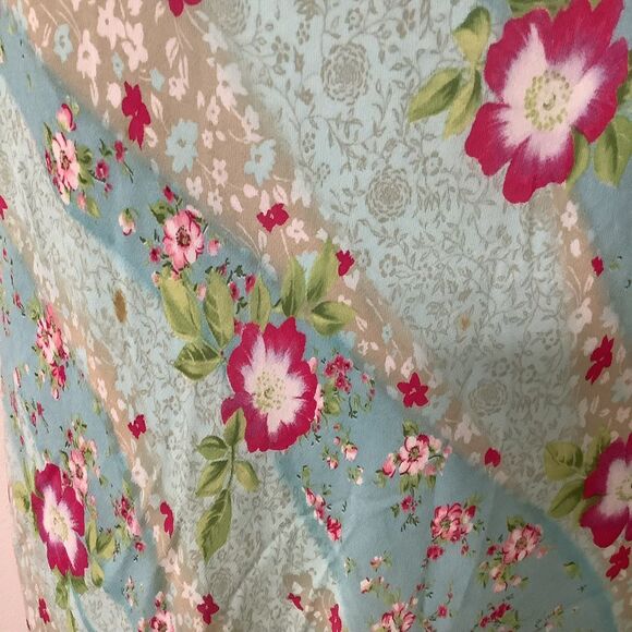 Vintage 90s Blue Feminine Romantic Dainty Floral Fairy Midi Dress Size 6 Formal - Picture 7 of 7